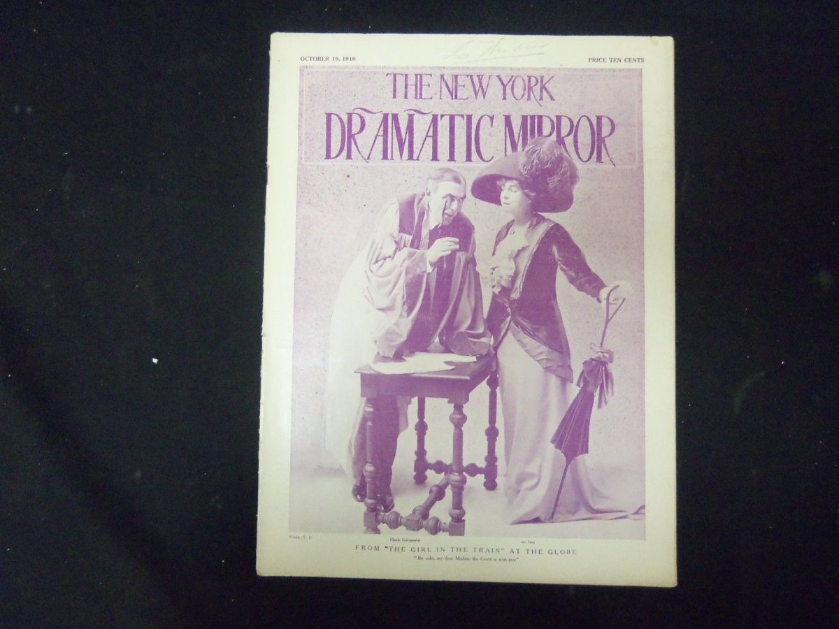 DRAMATIC MIRROR magazine side cover 19 October 1910