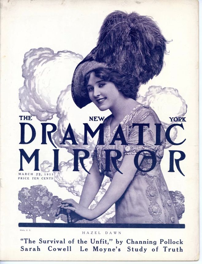 DRAMATIC MIRROR magazine side cover 22 March 1911