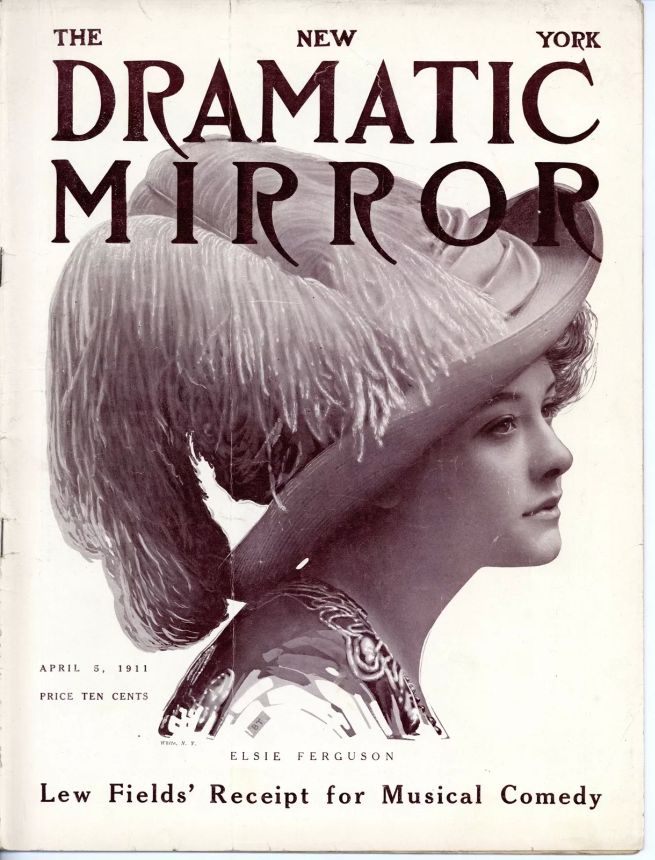 DRAMATIC MIRROR magazine side cover 5 April 1911