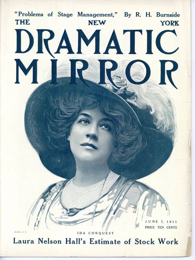 DRAMATIC MIRROR magazine side cover 7 June 1911