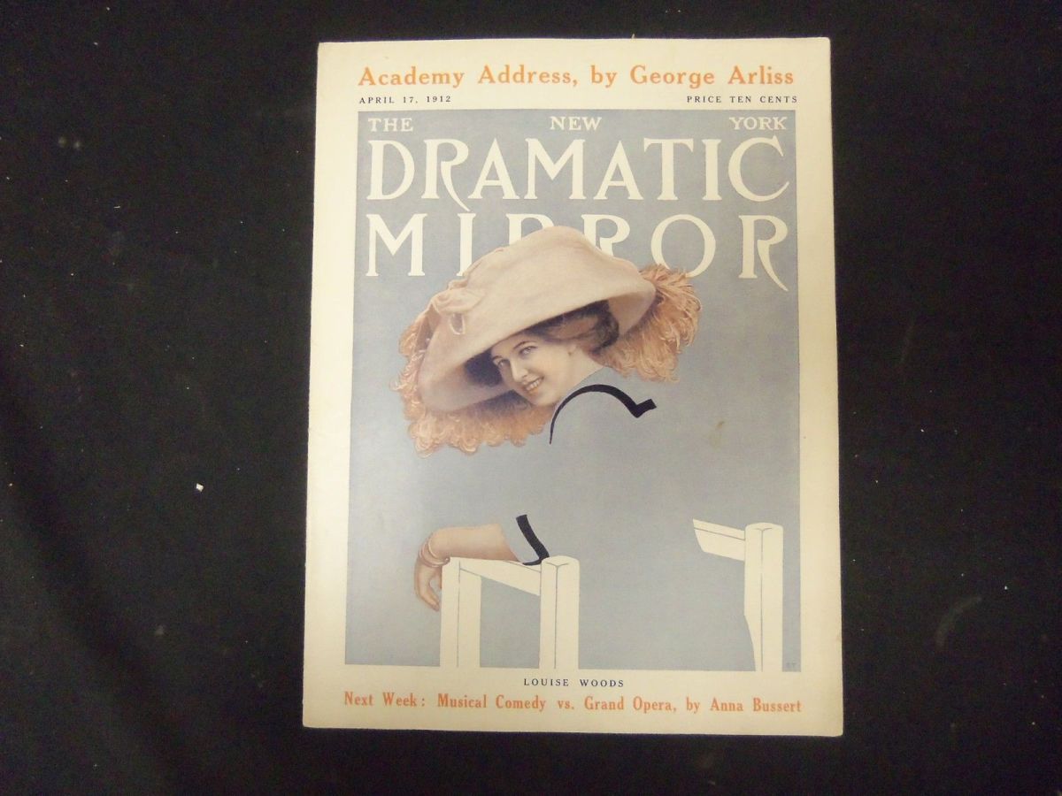 DRAMATIC MIRROR magazine side cover 17 April 1912