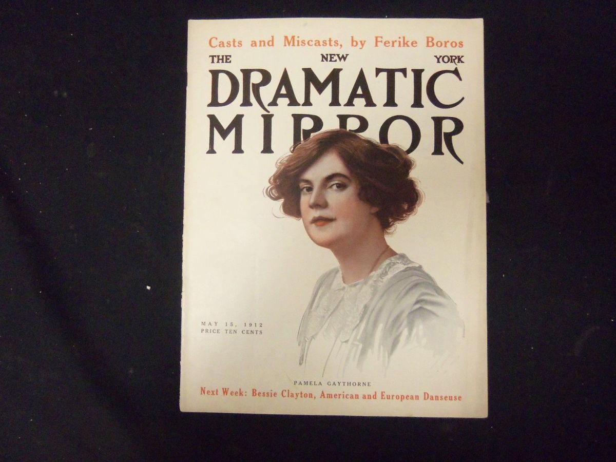 DRAMATIC MIRROR magazine side cover 15 May 1912