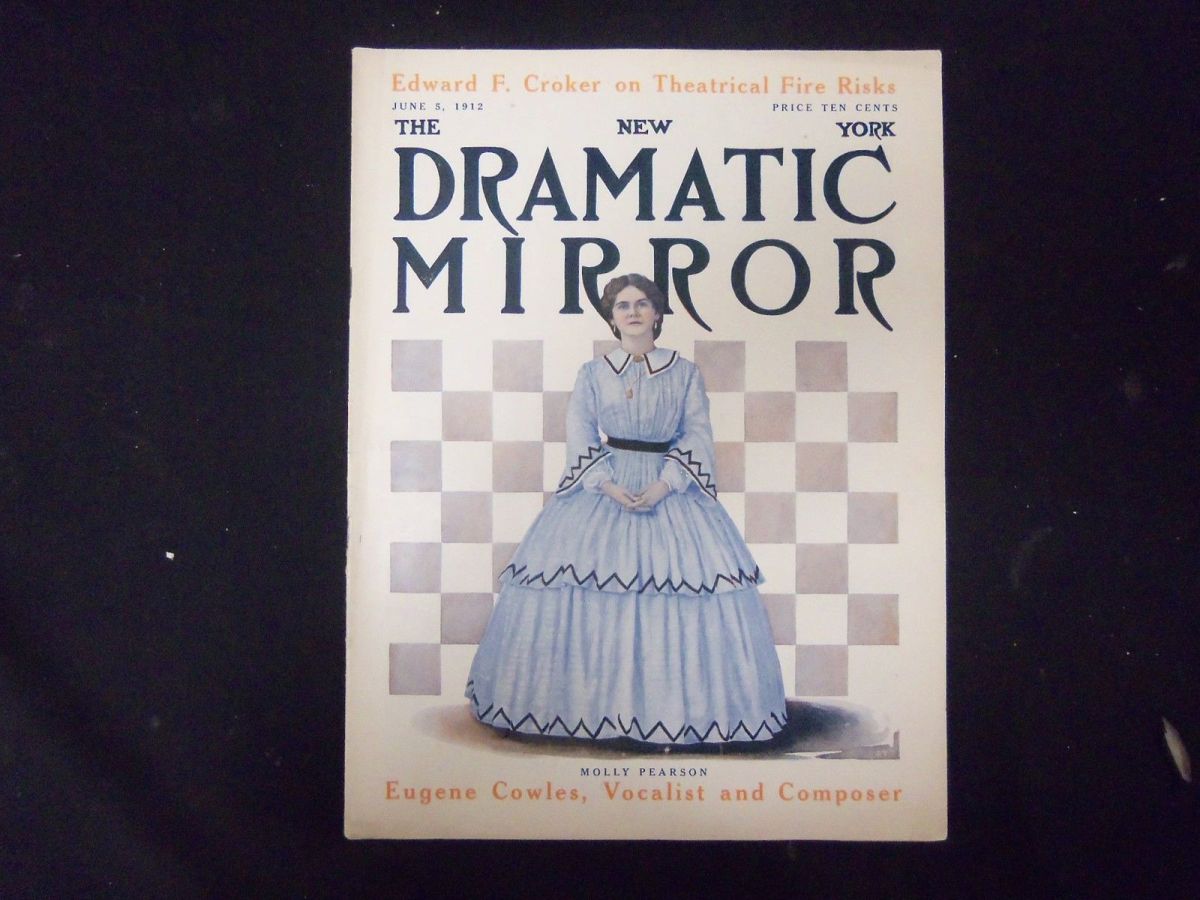 DRAMATIC MIRROR magazine side cover 5 June 1912