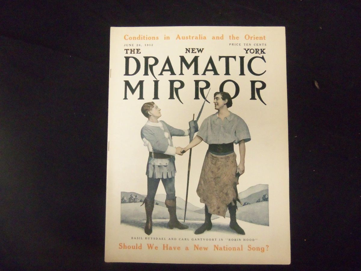 DRAMATIC MIRROR magazine side cover 26 June 1912