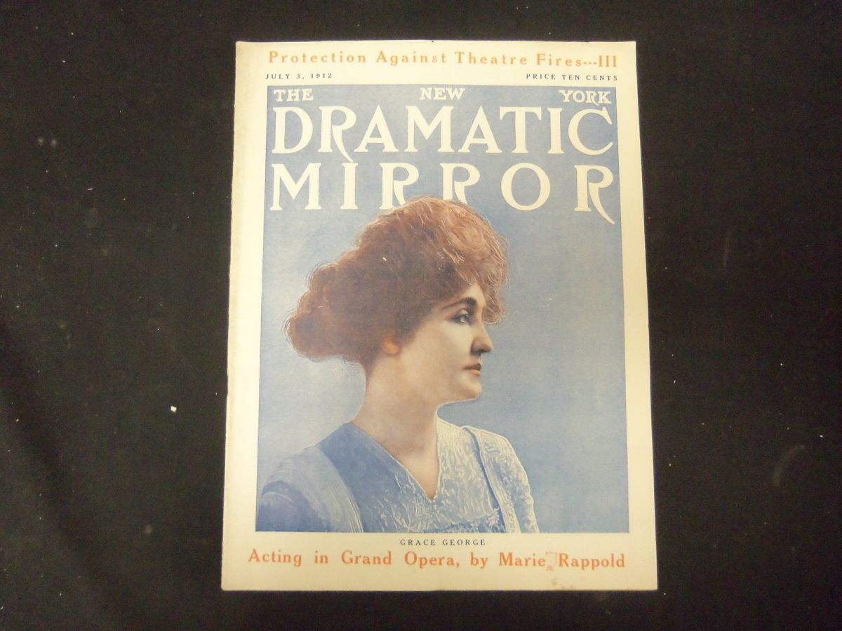 DRAMATIC MIRROR magazine side cover 3 July 1912