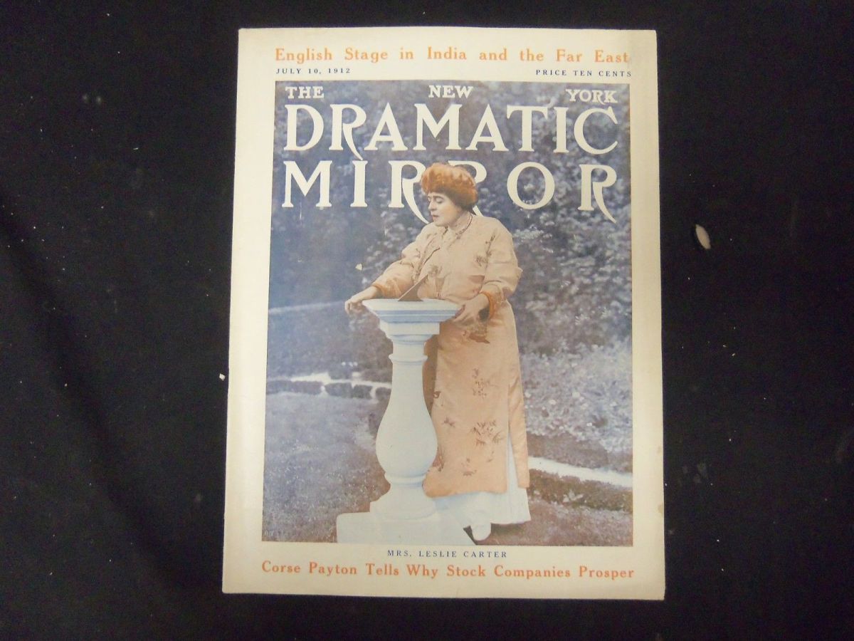 DRAMATIC MIRROR magazine side cover 10 July 1912