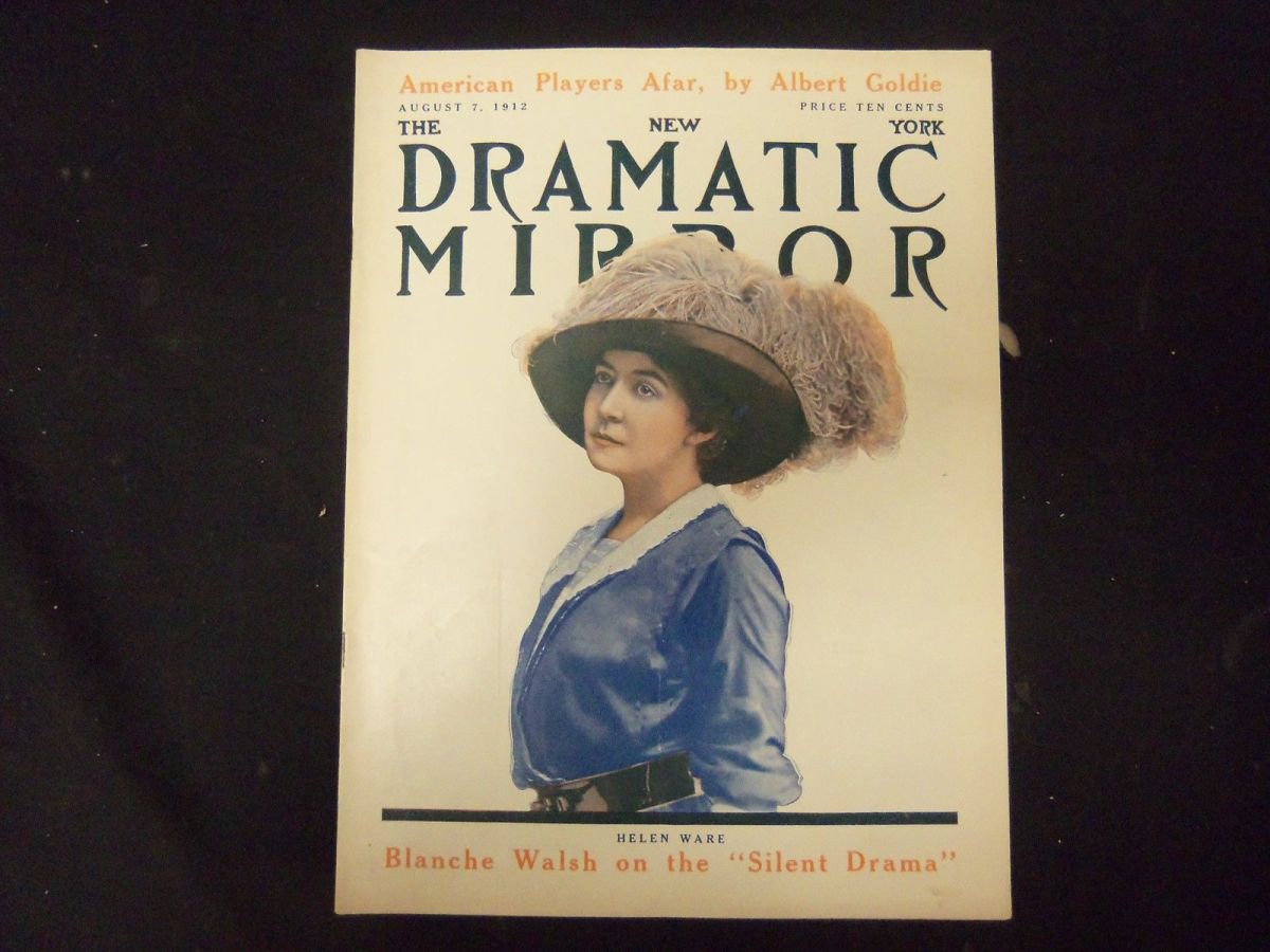 DRAMATIC MIRROR magazine side cover 7 August 1912