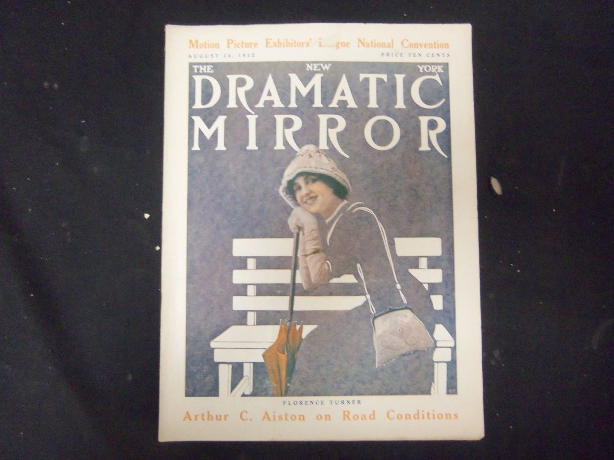 DRAMATIC MIRROR magazine side cover 14 August 1912