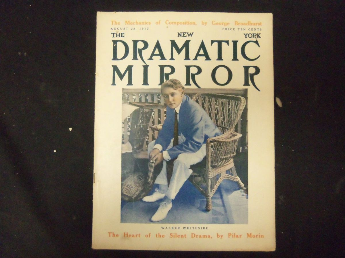 DRAMATIC MIRROR magazine side cover 28 August 1912