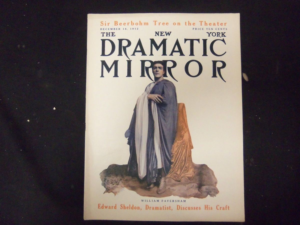 DRAMATIC MIRROR magazine side cover 18 December 1912