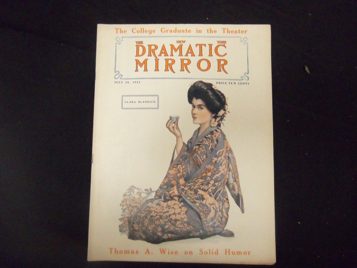 DRAMATIC MIRROR magazine side cover 30 July 1913