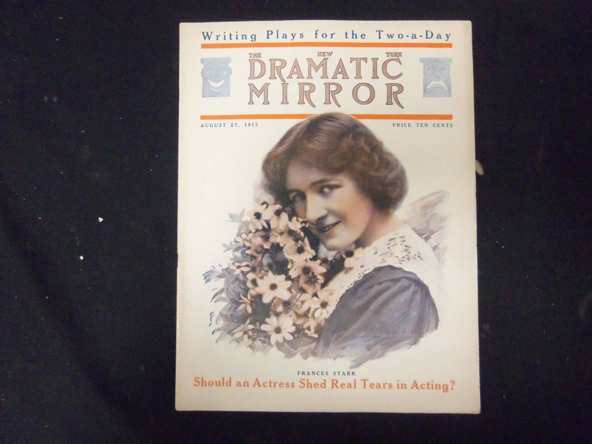 DRAMATIC MIRROR magazine side cover 27 August 1913