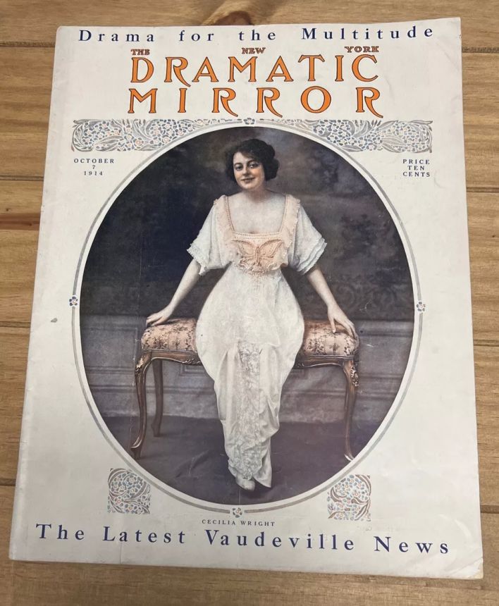 DRAMATIC MIRROR magazine side cover 7 October 1914