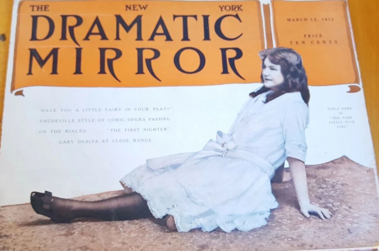DRAMATIC MIRROR magazine side cover 12 March 1913