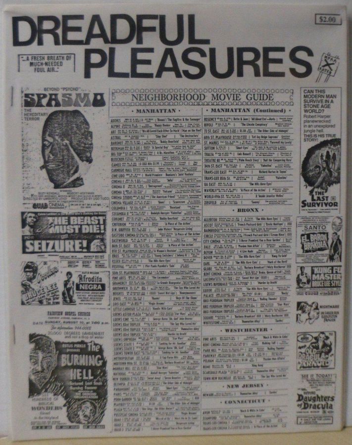 DREADFUL PLEASURES magazine cover Issue 1  1991