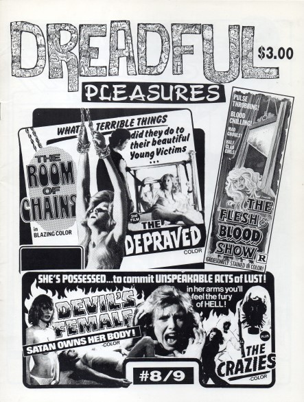 DREADFUL PLEASURES magazine cover Issue 8/9  1996