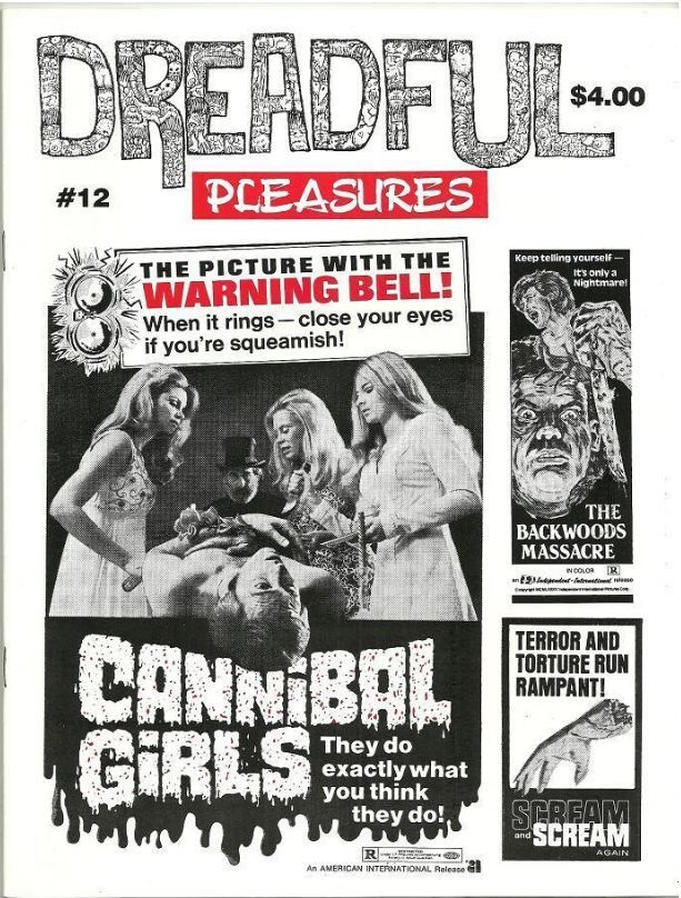 DREADFUL PLEASURES magazine cover Issue 12  1997