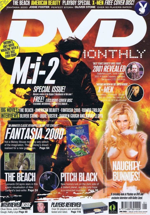 DVD MONTHLY magazine side cover Issue 9 January 2001