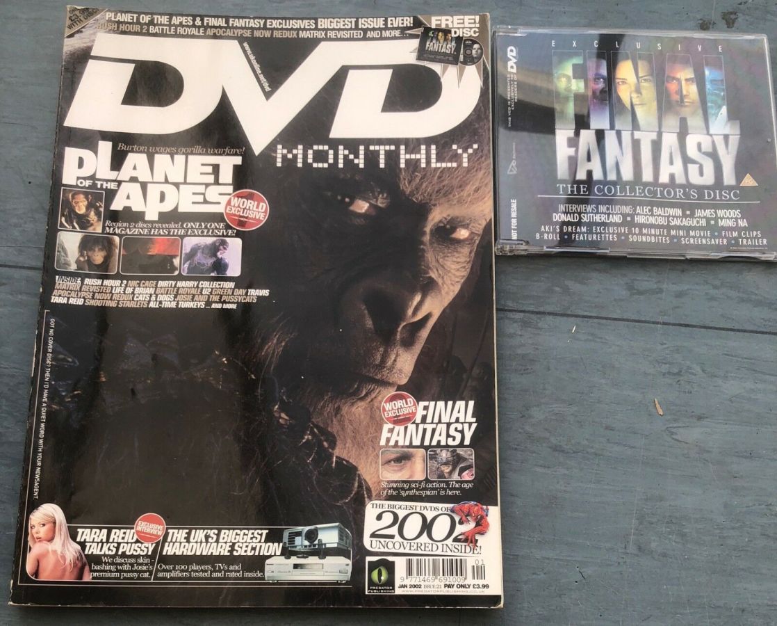 DVD MONTHLY magazine side cover Issue 21 January 2002