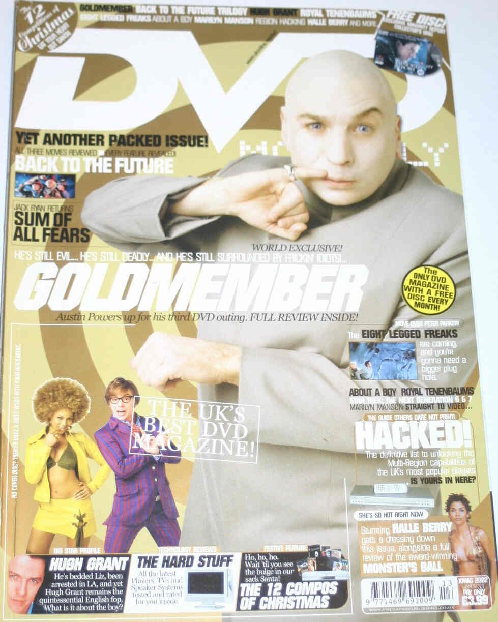 DVD MONTHLY magazine side cover Issue 33 Christmas 2002