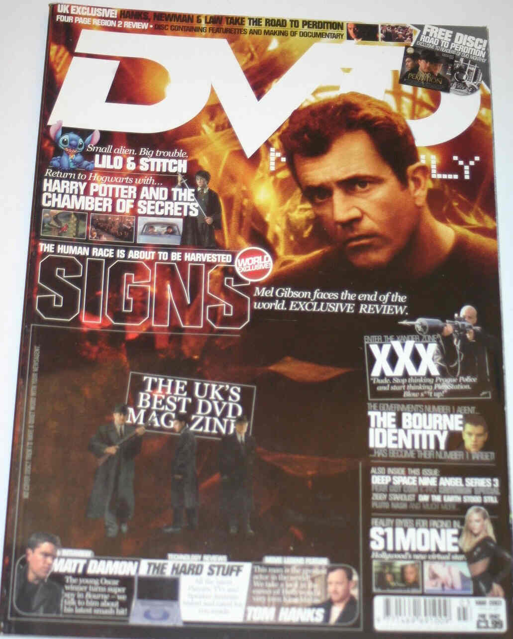 DVD MONTHLY magazine side cover Issue 36 March 2003