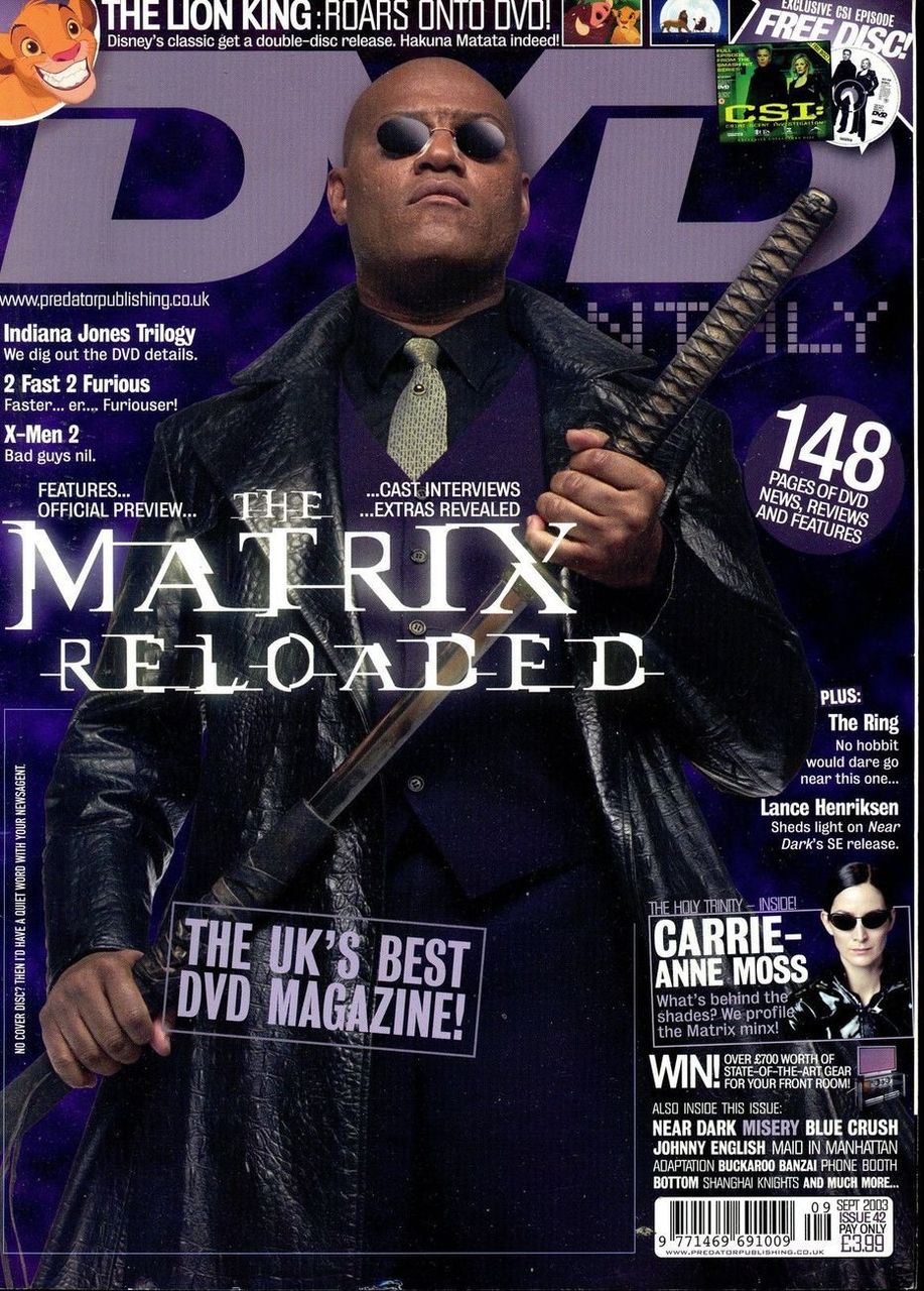 DVD MONTHLY magazine side cover Issue 42 September 2003