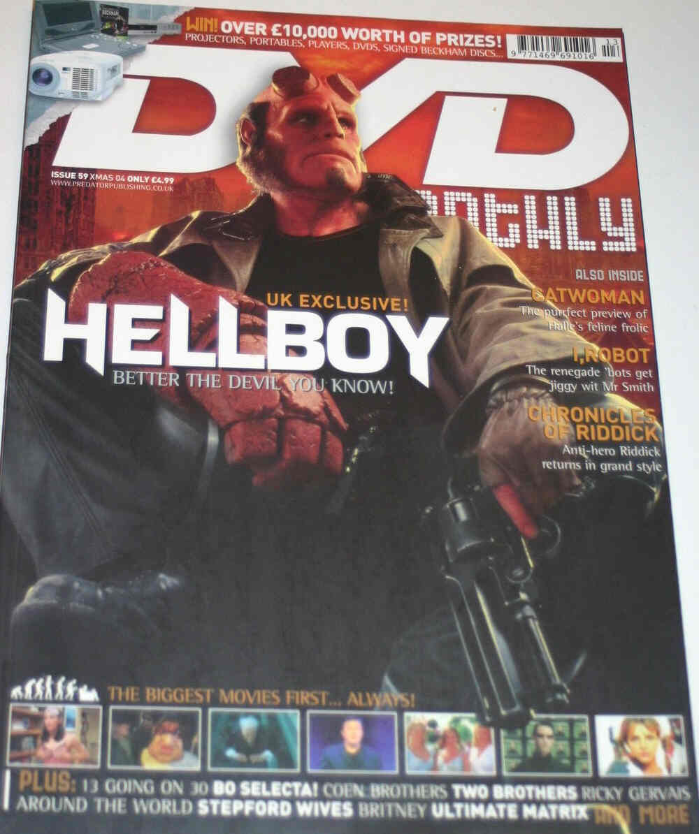 DVD MONTHLY magazine side cover Issue 59 Christmas 2004
