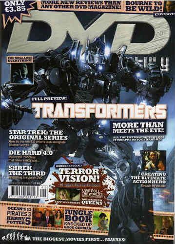 DVD MONTHLY magazine side cover Issue 97 December 2007