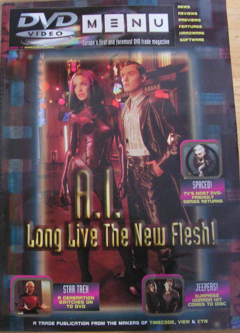 DVD VIDEO MENU magazine side cover Issue 15 March-April 2002