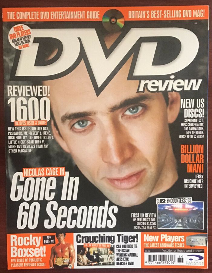 DVD REVIEW magazine side cover Issue 26  2001