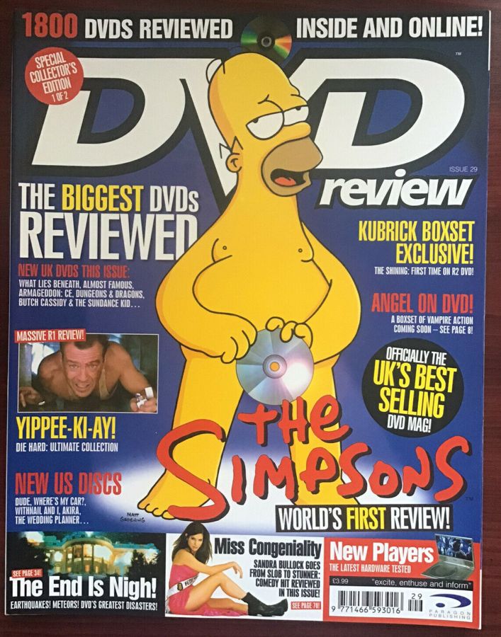 DVD REVIEW magazine side cover Issue 29  2001