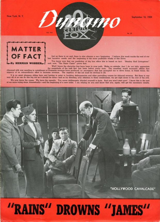DYNAMO magazine cover 16 September 1939