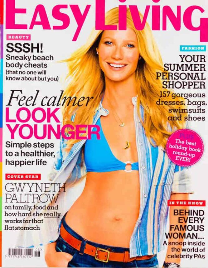 EASY LIVING magazine side cover  August 2007