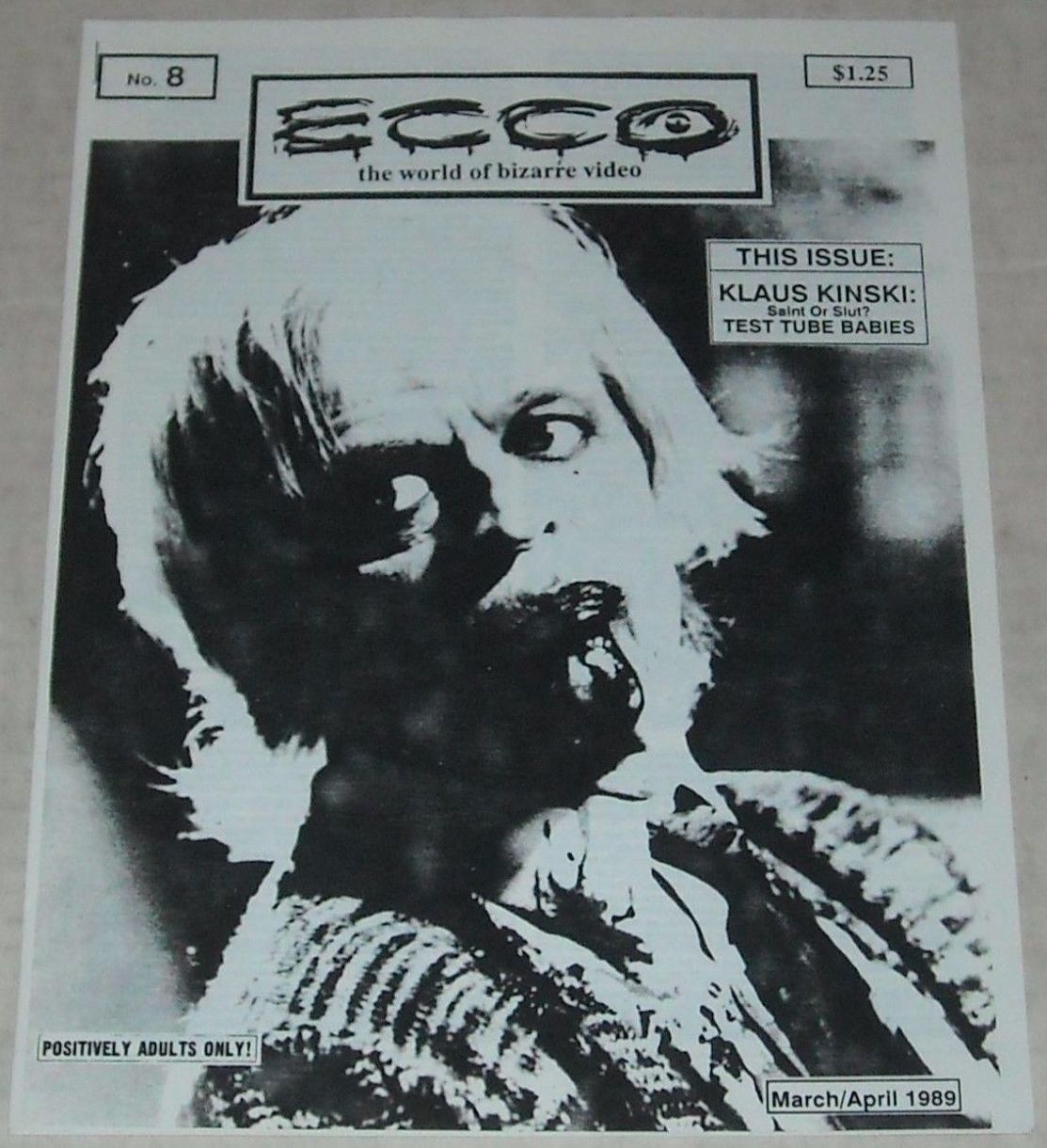 ECCO magazine cover Issue 8 March 1989