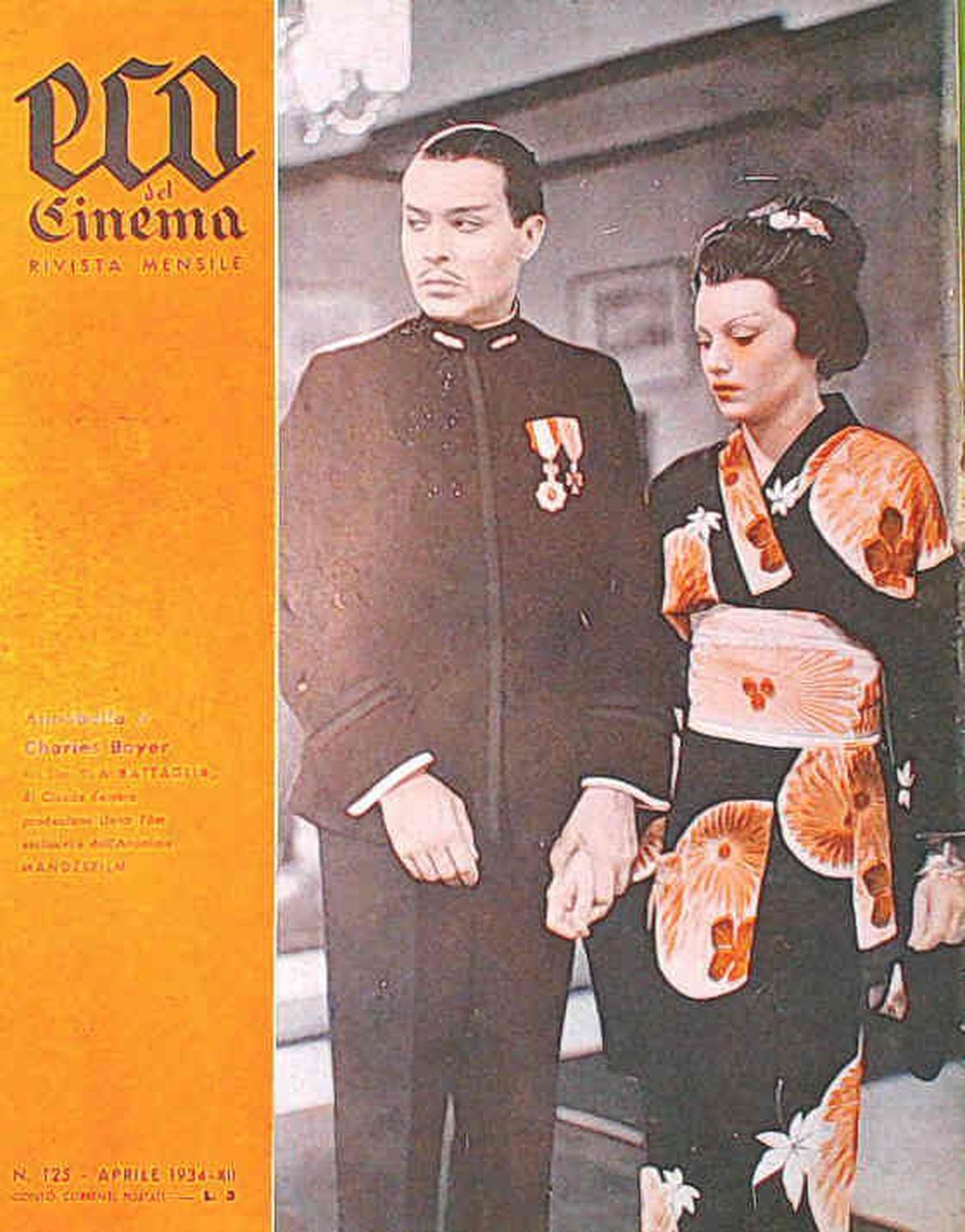 ECO DEL CINEMA magazine side cover Issue 125  April 1934