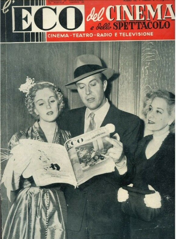ECO DEL CINEMA E DELLO SPETTACOLO magazine side cover Issue 4  April 1951