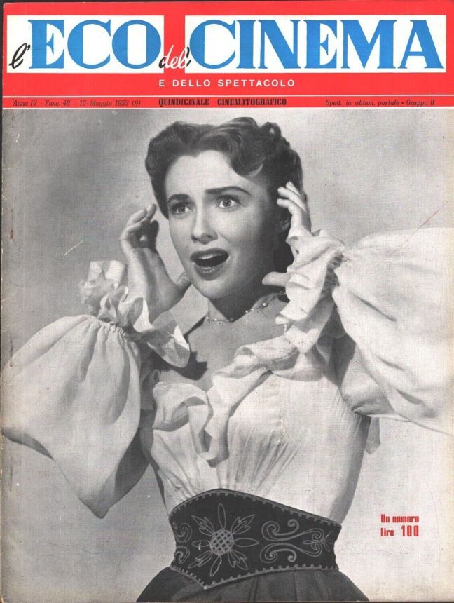 ECO DEL CINEMA E DELLO SPETTACOLO magazine side cover Issue 48 15 May 1953
