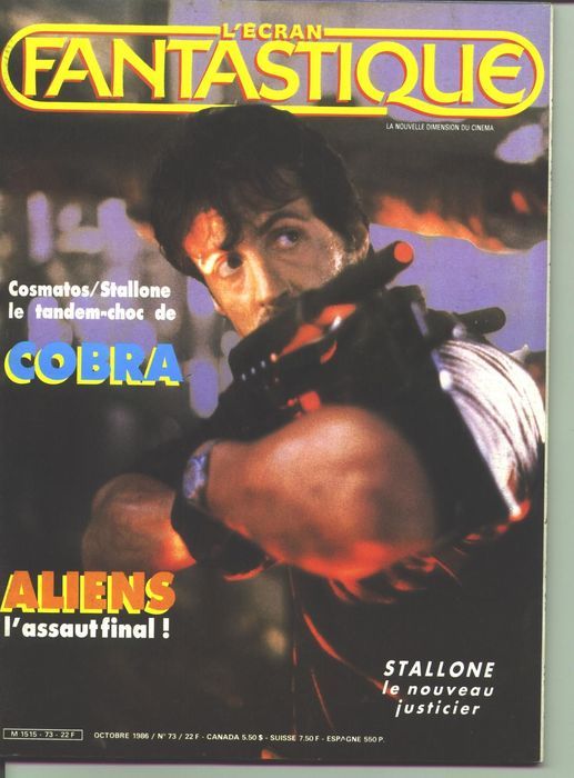 ECRAN FANTASTIQUE | L magazine cover Issue 73 October 1986