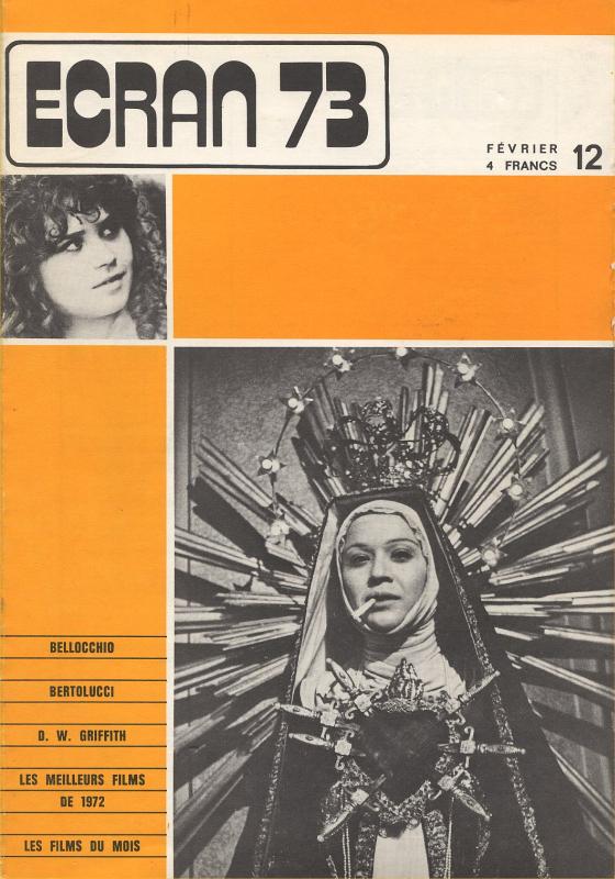 ECRAN magazine cover Issue 12 February 1973