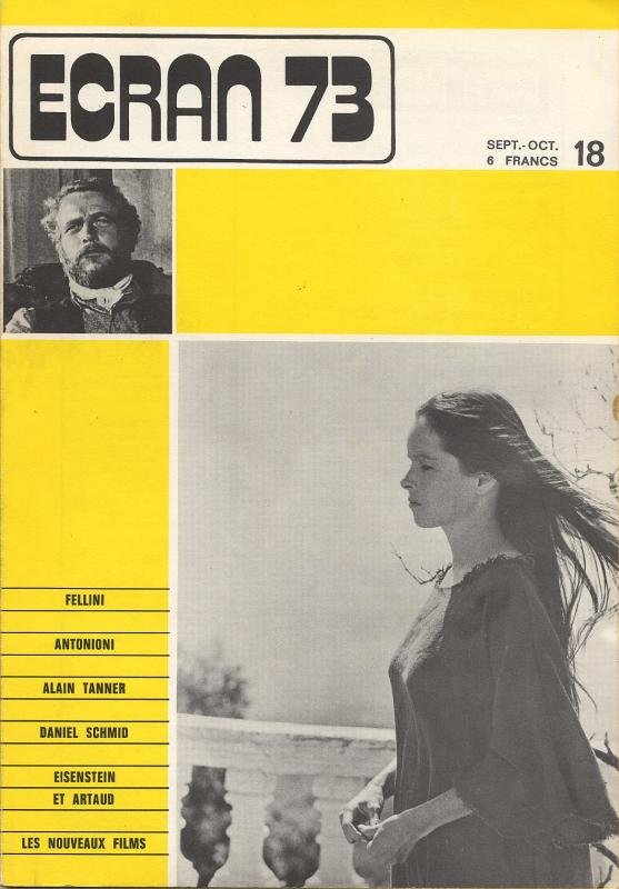 ECRAN magazine cover Issue 18 September/October 1973