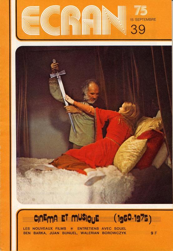 ECRAN magazine cover Issue 39 August/September 1975