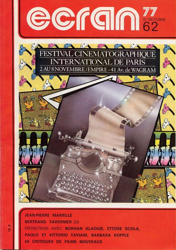 ECRAN magazine cover Issue 62 October 1977