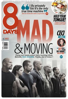 8 DAYS magazine side cover 9 April 2015