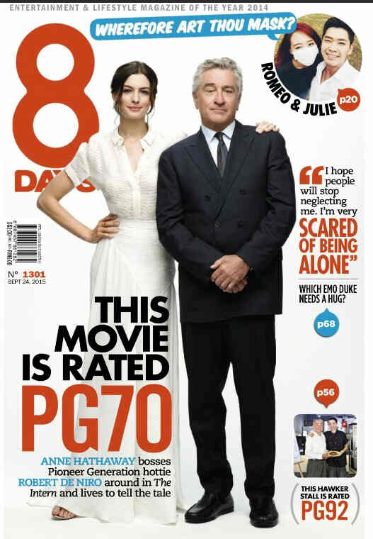 8 DAYS magazine side cover Issue 1301 24 September 2015