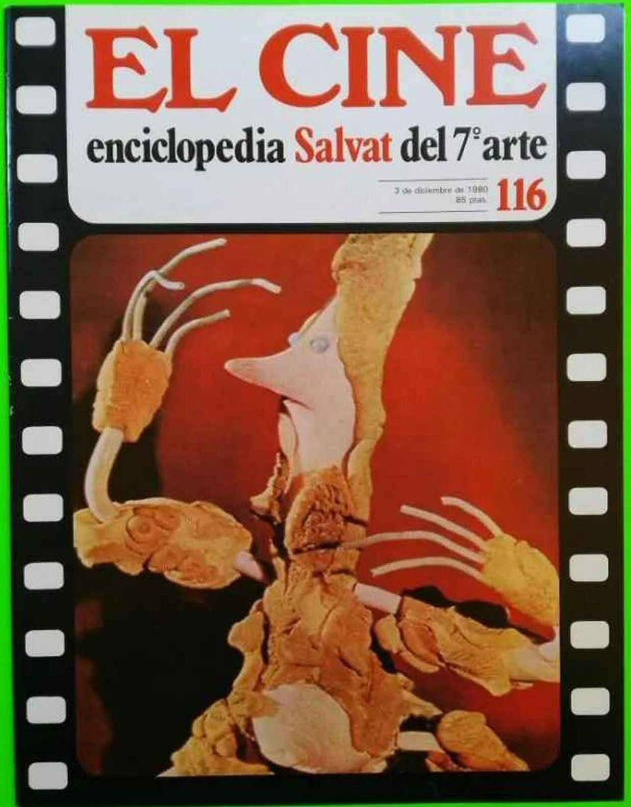 CINE | EL (Enciclopedia Salvat Del 7 Arte) magazine side cover Issue 116 3 December 1980