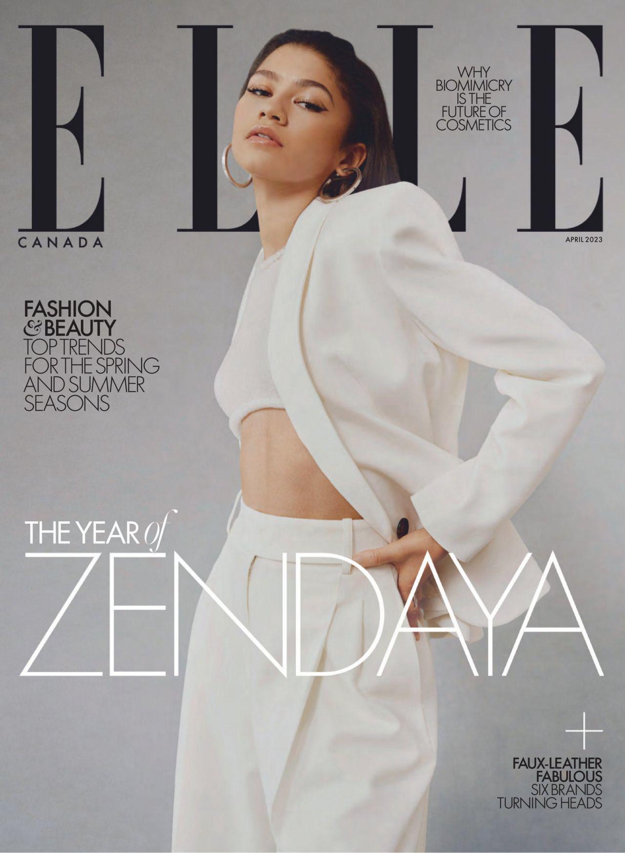 ELLE CANADA magazine side cover  April 2023