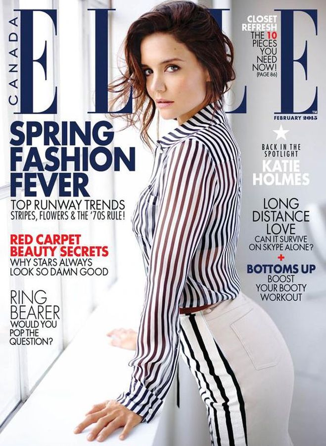 ELLE CANADA magazine side cover  February 2015