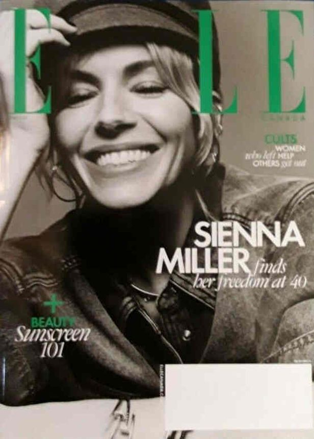 ELLE CANADA magazine side cover  June 2022