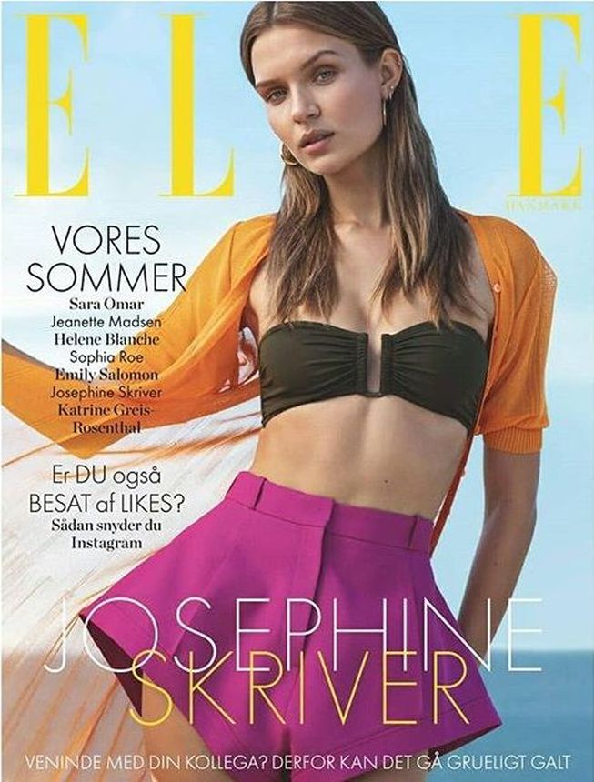 ELLE DENMARK magazine side cover  July 2019
