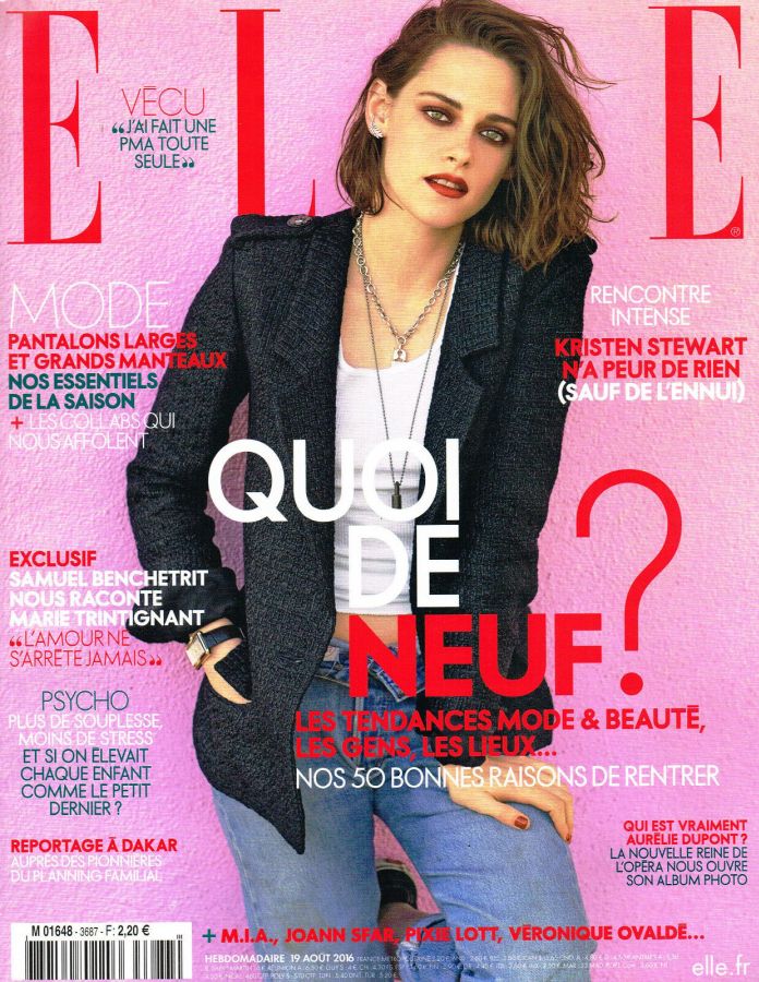 ELLE FRANCE magazine side cover 19 August 2016